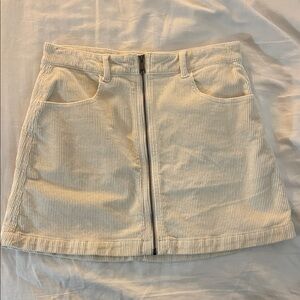 American Eagle Outfitters Cream Corduroy Mini Skirt NWOT
